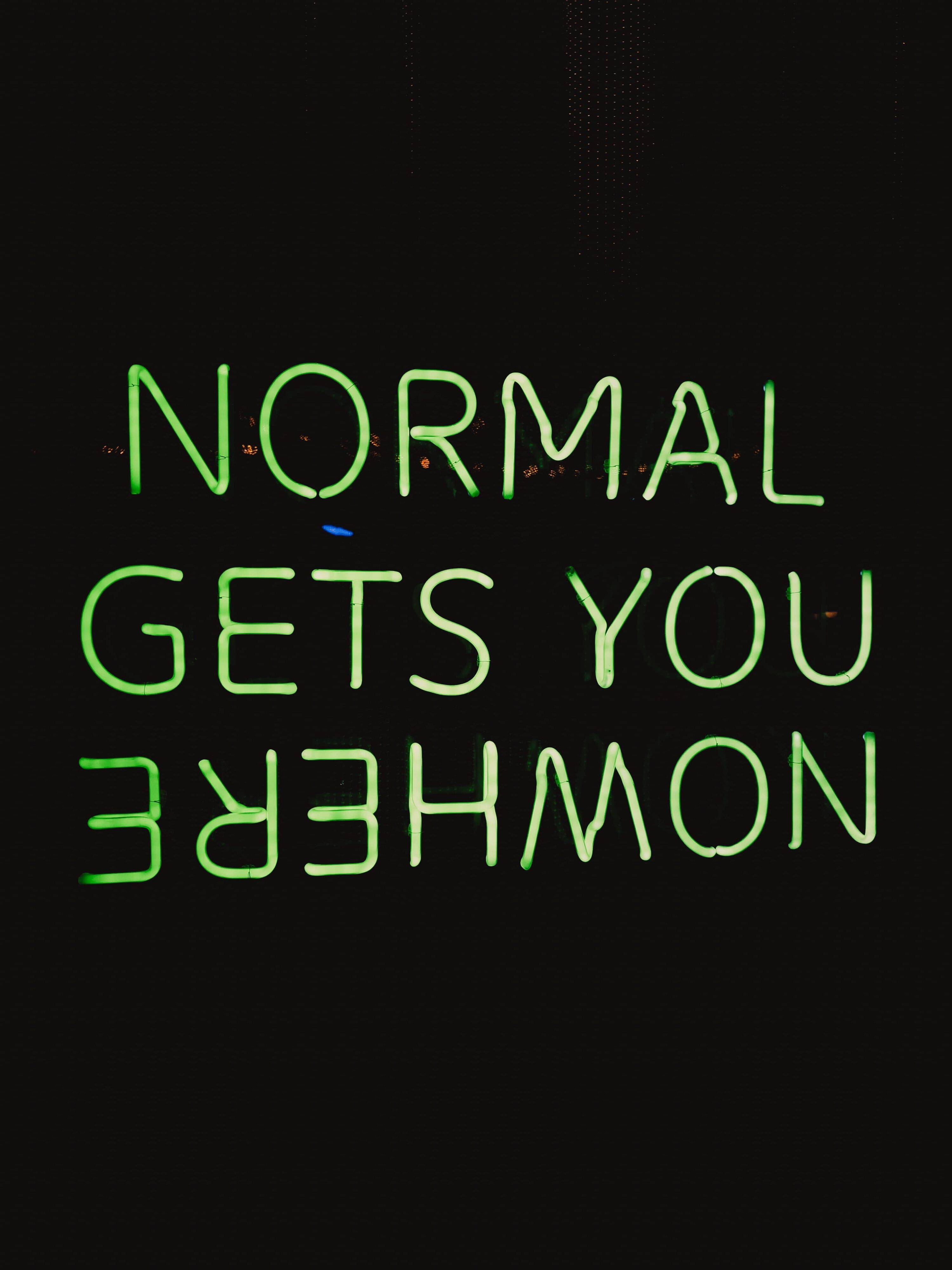 Neon sign reading